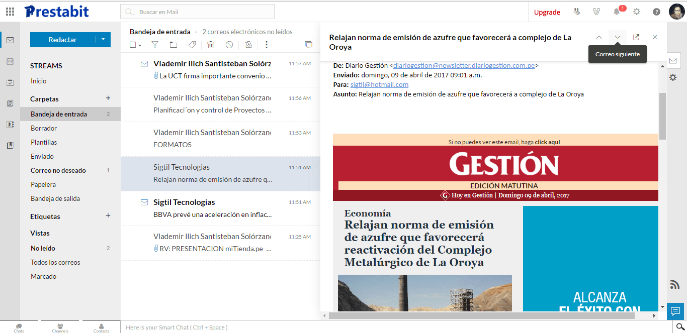 Revisa tu Correo como siempre lo sabes hacer