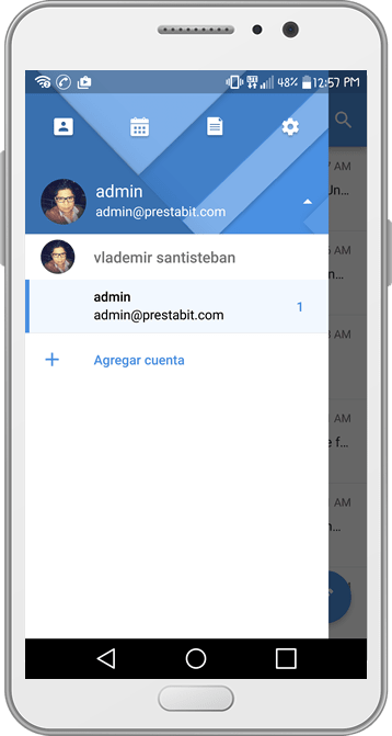 Acceda a varias cuentas de correo